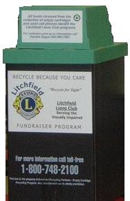 Lions Ink Cartridge and Cell Phone Recycle Box